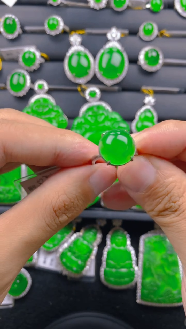 【闪购商品】翡翠戒指银S925镶嵌11111111