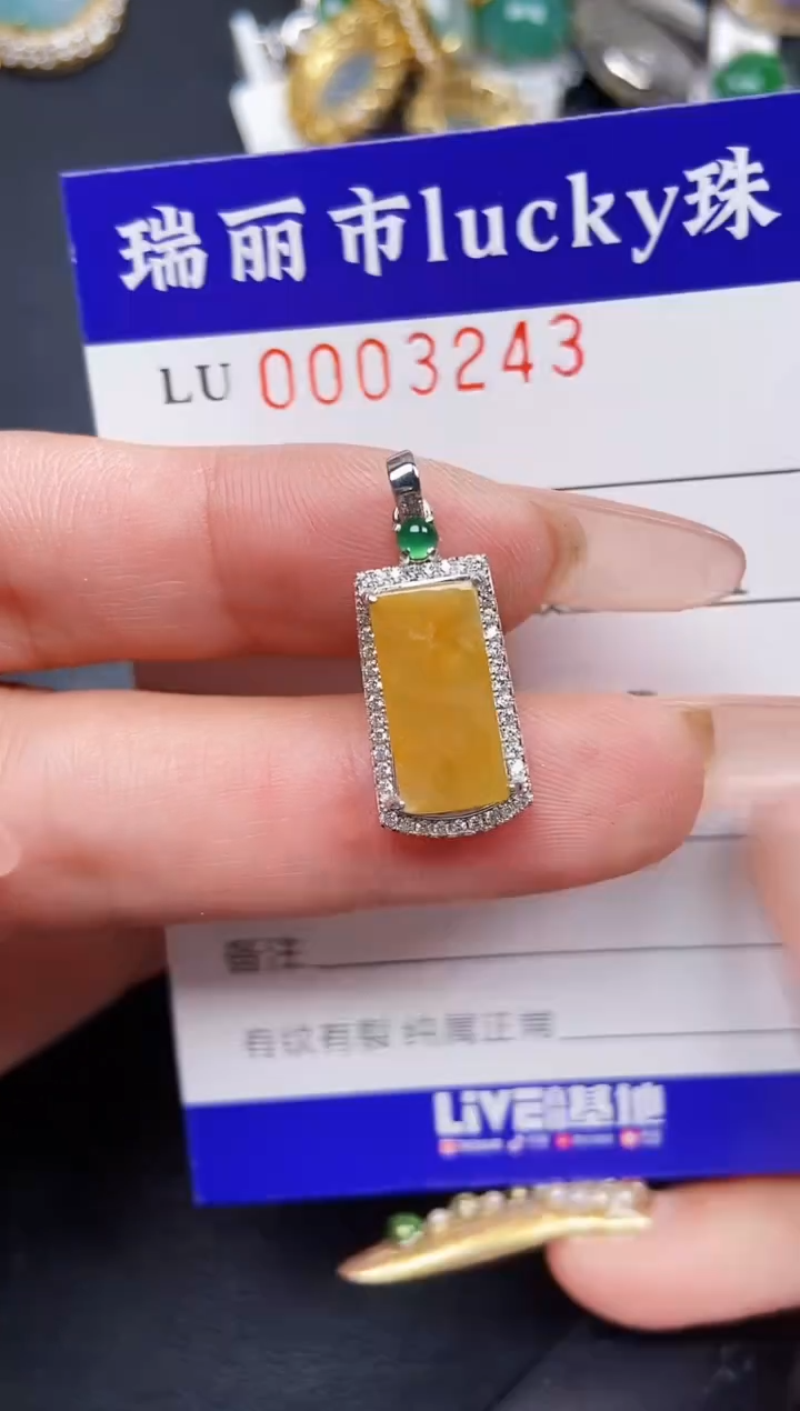 【闪购商品】翡翠颈饰银S925镶嵌3243