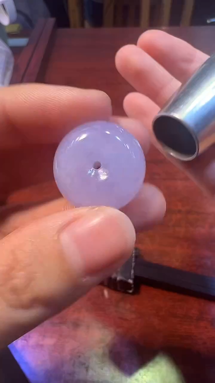 【闪购商品】定制翡翠未镶嵌紫色平安扣