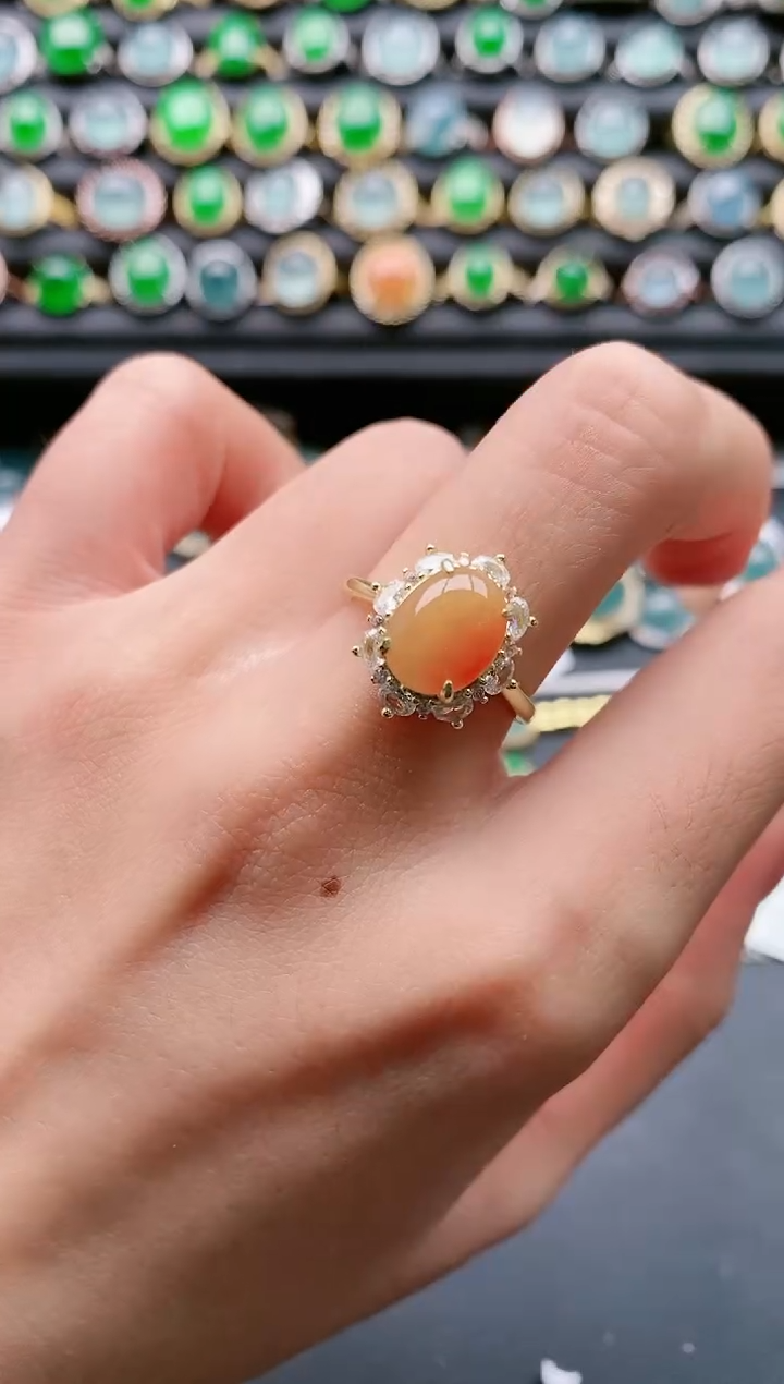 【闪购商品】翡翠戒指银S925镶嵌11111