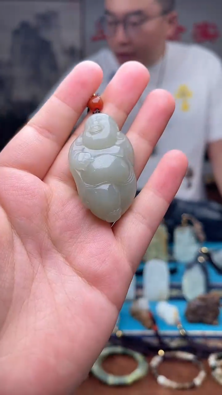 和田玉未镶嵌挂件1