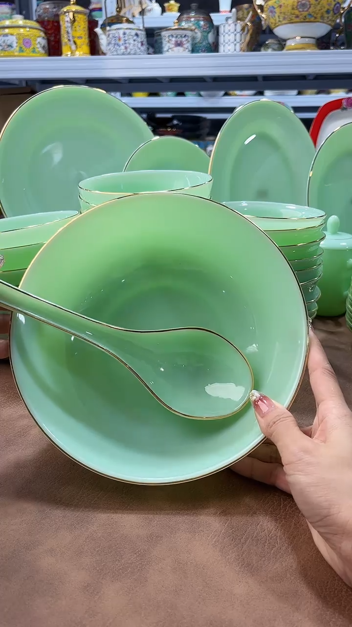 玉瓷 汤碗1个汤勺1个景德镇陶瓷 