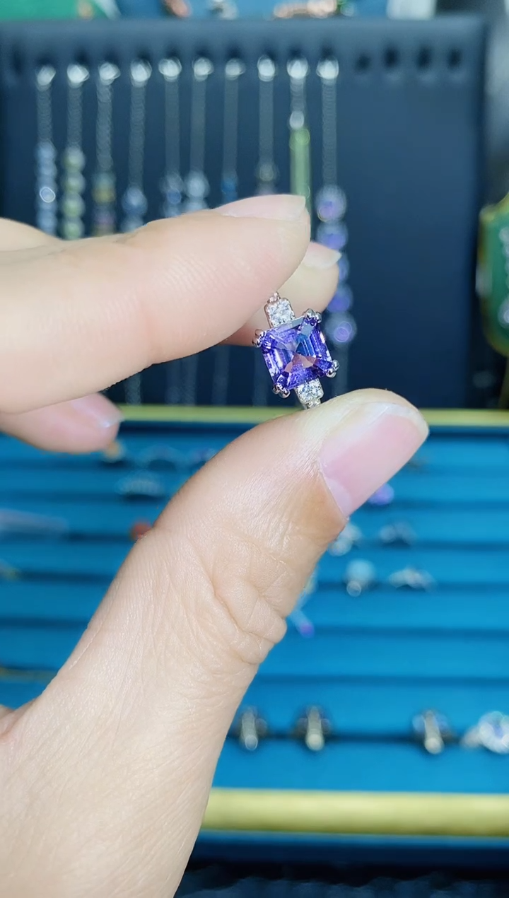 【闪购商品】紫晶戒指银S925镶嵌1121