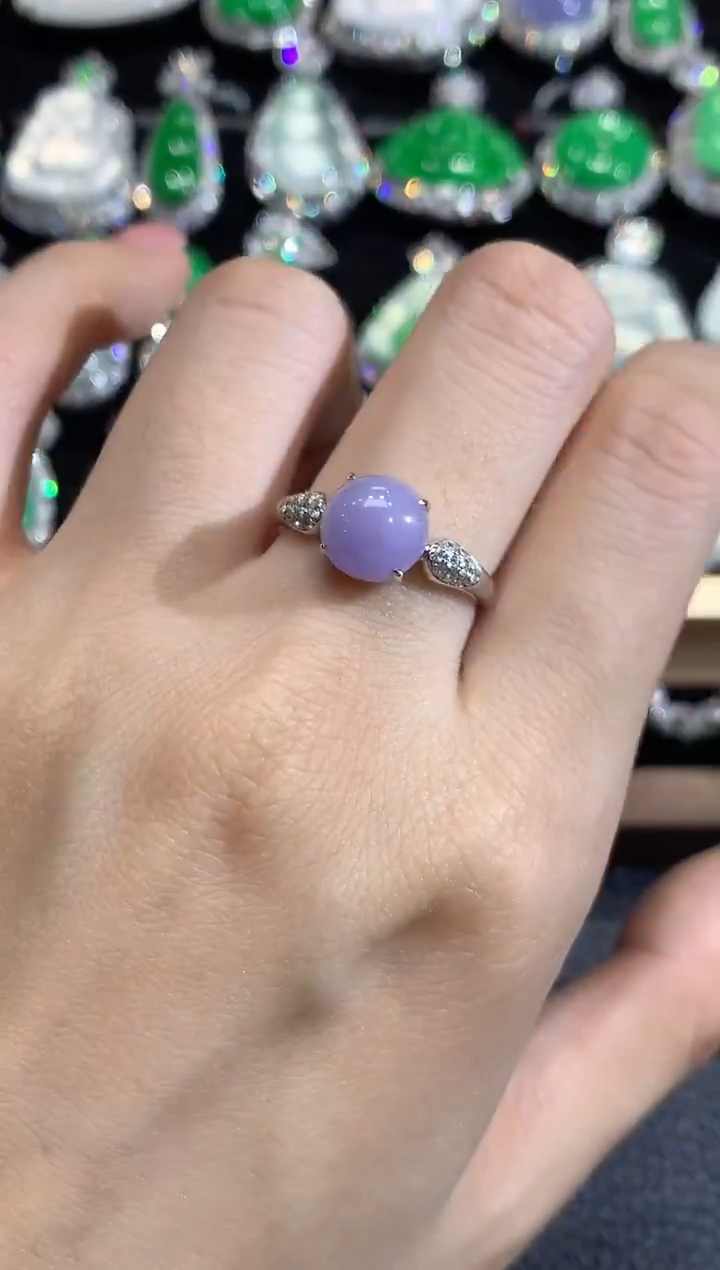 18K金镶嵌戒指翡翠A11翡翠