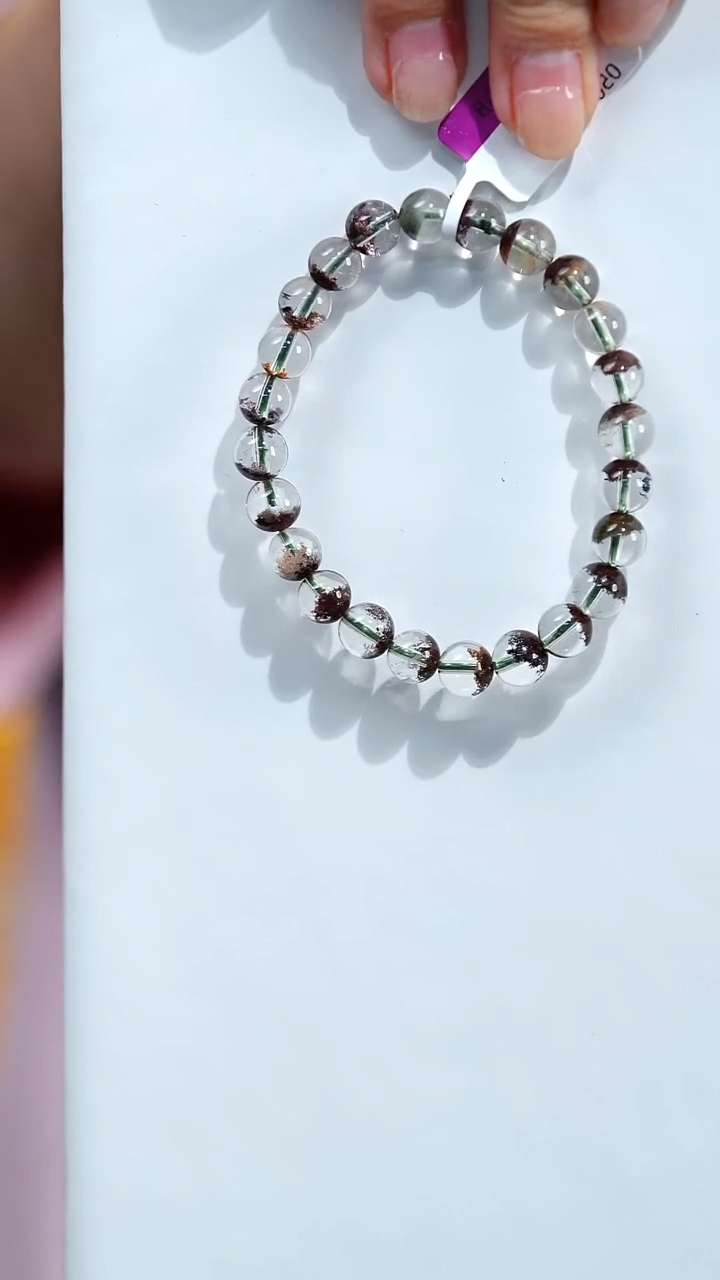 未镶嵌颈饰水晶S53802多样性发一绿幽灵7mm