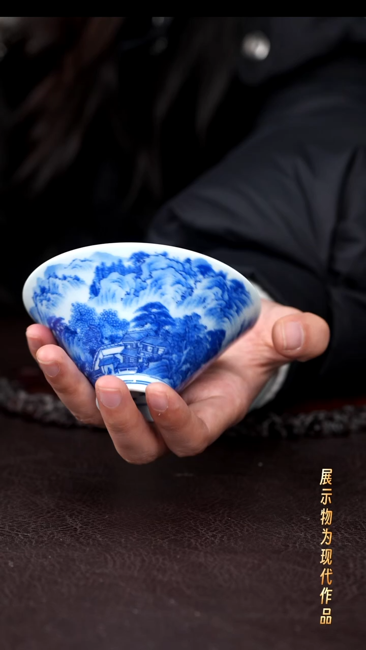 杯子陶景德镇全手工手绘瓷器！