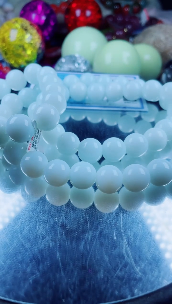 玛瑙/玉髓项链未镶嵌龙骨药师珠项链卡14