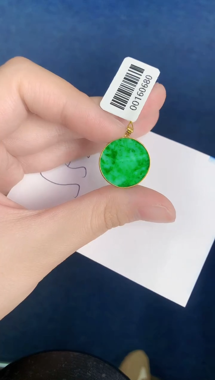 【闪购商品】翡翠颈饰18K金镶嵌000000000