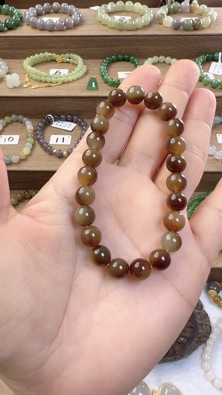 【闪购商品】和田玉手串未镶嵌8m糖料手串