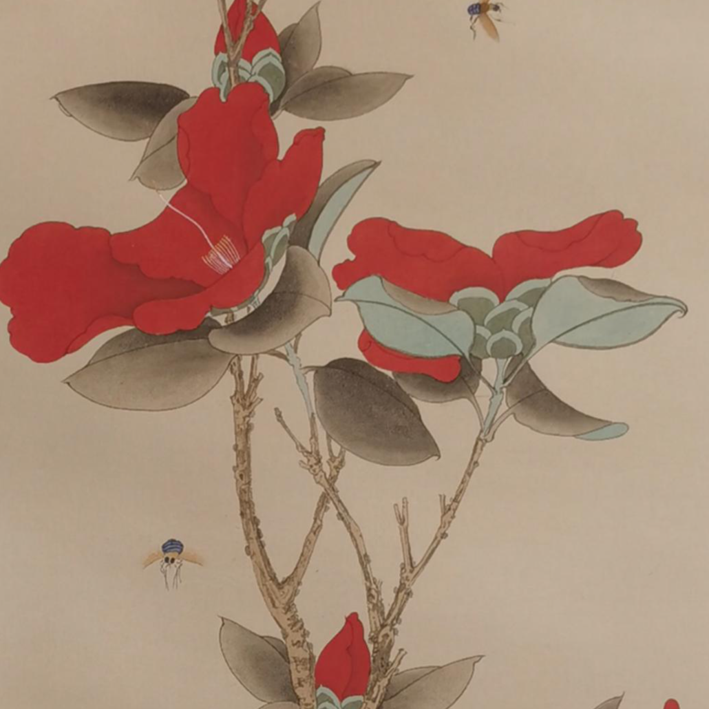 【辽拍】V250224-1-27《花鸟》（4.3平尺) 纸本镜片  yy16w