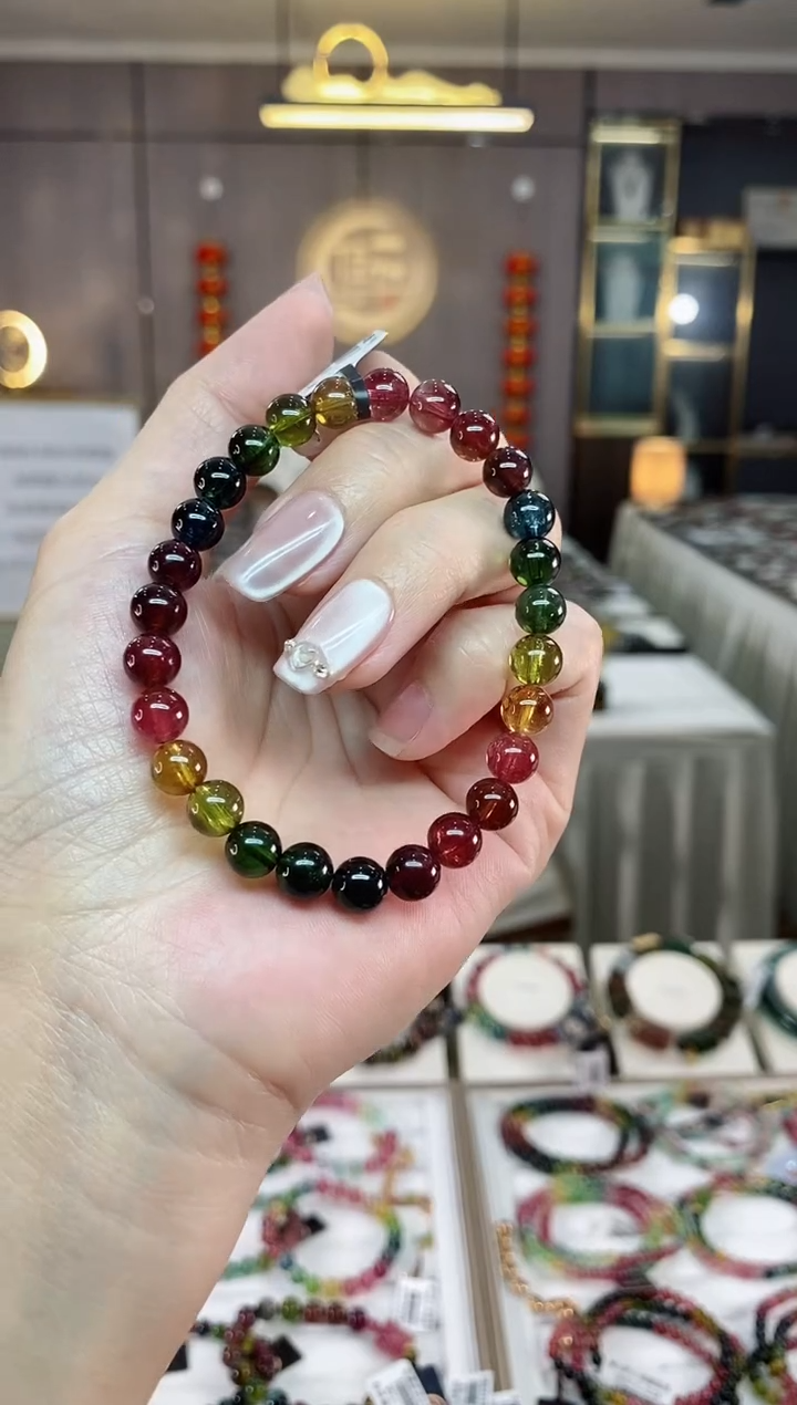 【闪购商品】碧玺单圈手串7mm+未镶嵌（多样性发一条）hon