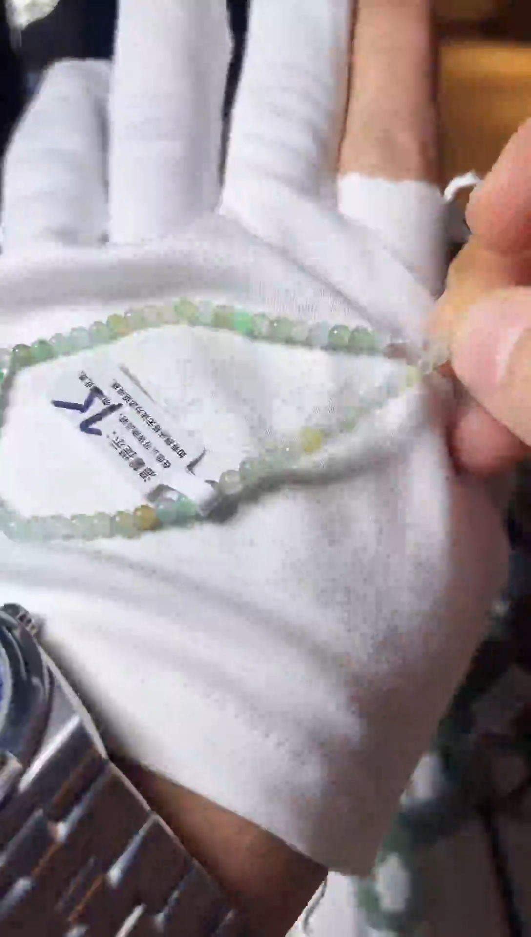 散珠翡翠翡翠手串卡3  55颗多样性发货