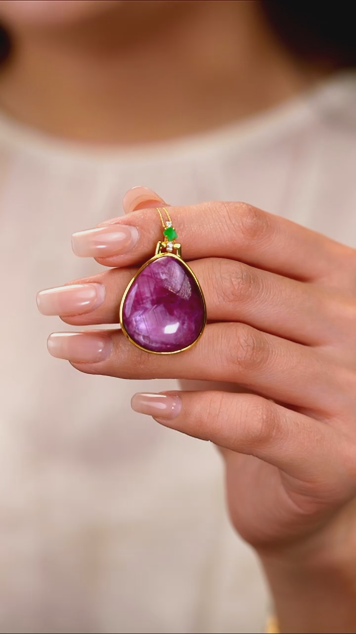 吊坠(赠链)未镶嵌红宝石吊坠13