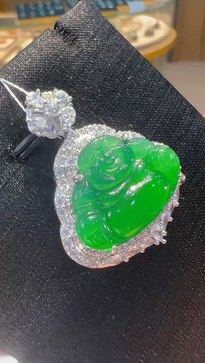 【闪购商品】翡翠吊坠(不含链)银S925镶嵌              