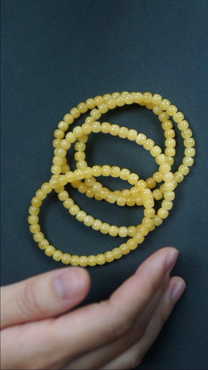 手串蜜蜡未镶嵌蜜蜡手串发其一