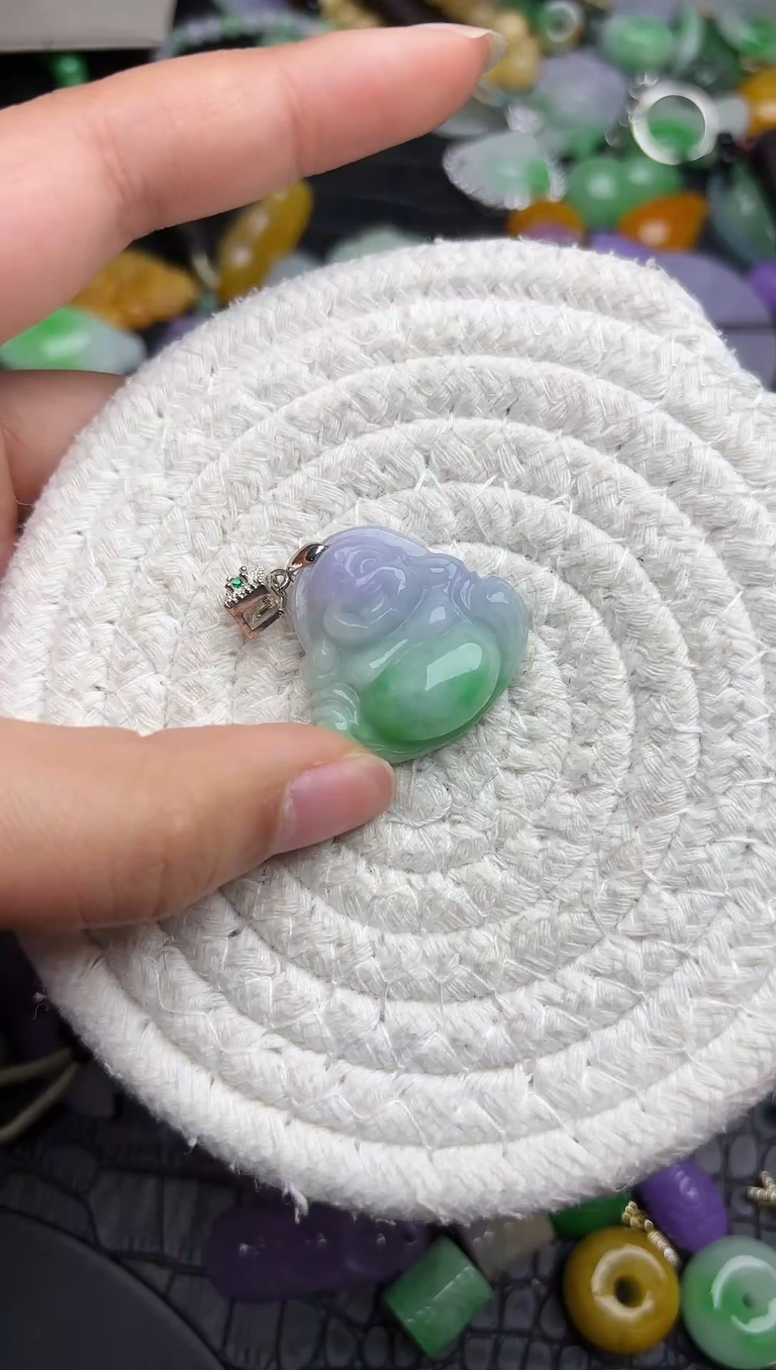 颈饰未镶嵌翡翠缅甸翡翠吊坠