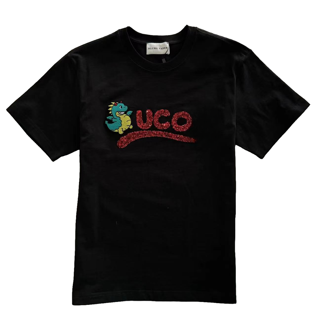 2025春夏新款迎春串珠小火龙短袖T恤D2021