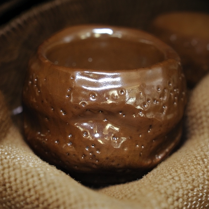 吴远中未名窑主人杯金银彩陶瓷自由肌杯手工茶杯纯手工品茗杯茶具