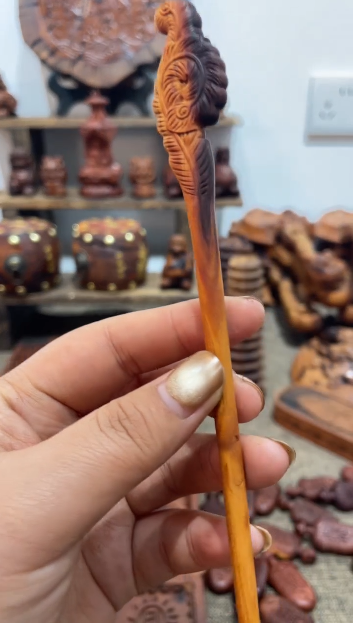 木桃木瑕疵羽毛发簪