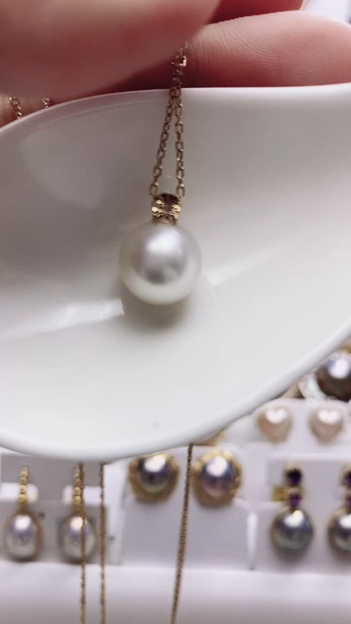 【闪购商品】海水珍珠颈饰18K金镶嵌澳白珍珠吊坠