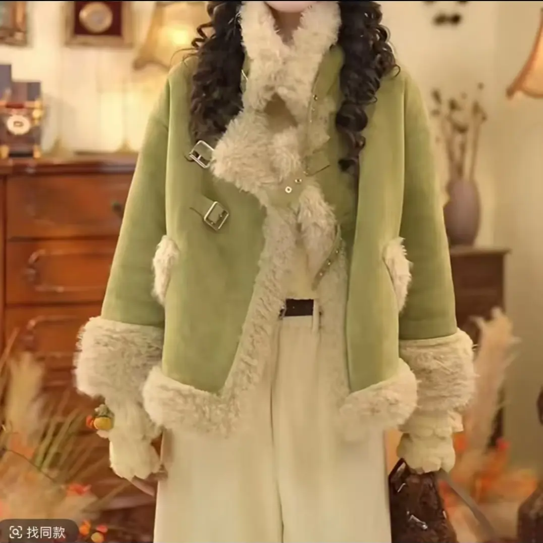 立领秋冬长袖拼接网红女士轻奢短外套通勤风女常规款