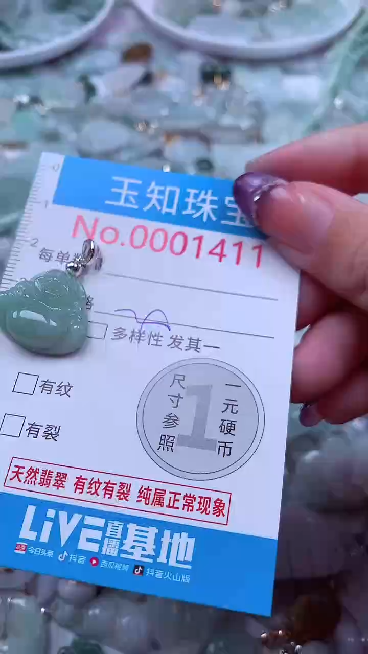 翡翠未镶嵌吊坠(不含链)1411