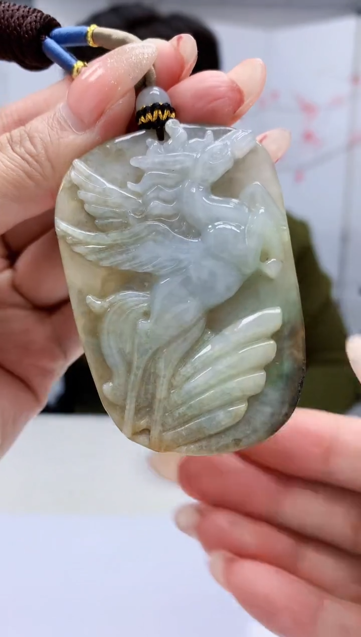 【闪购商品】定制翡翠未镶嵌4917MM-毛货挂件69
