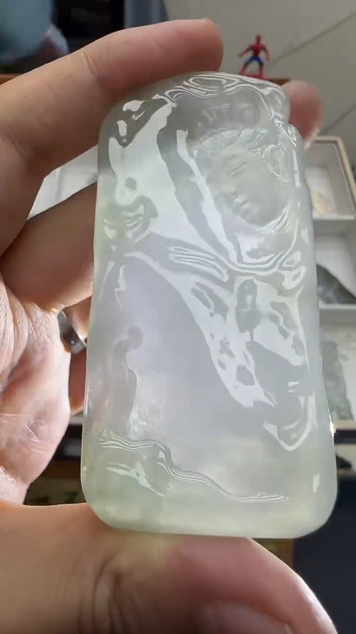 【闪购商品】翡翠挂件未镶嵌国雕谢林工（定制退货扣1000元）