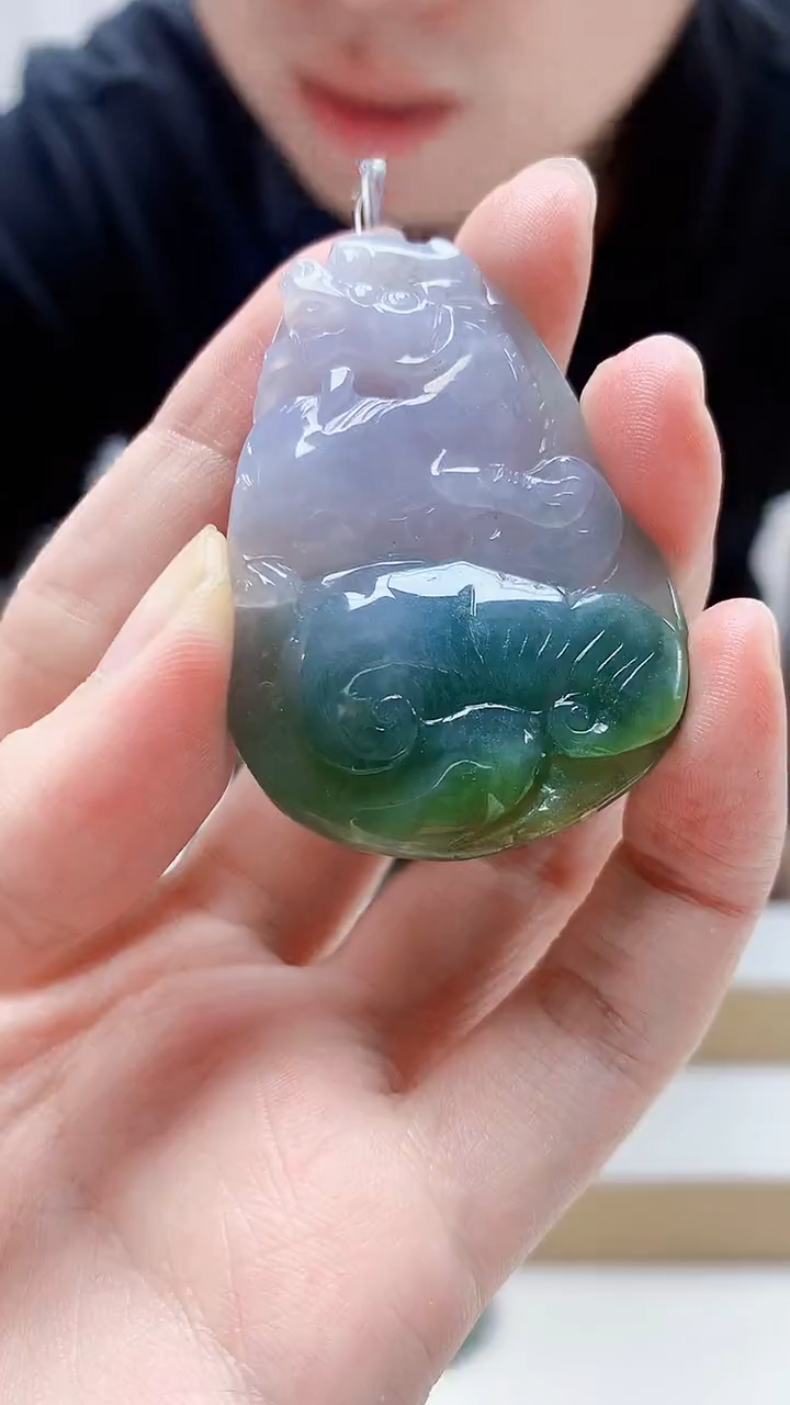 未镶嵌定制翡翠4688zm-毛货挂件102