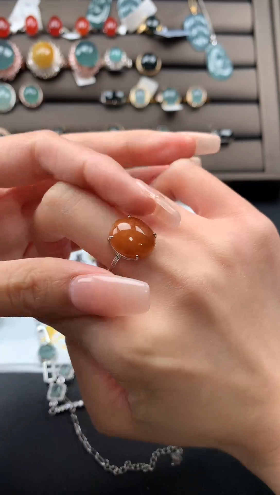 【闪购商品】翡翠戒指银S925镶嵌32131231