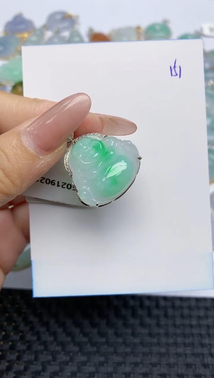 【闪购商品】翡翠颈饰18K金镶嵌天然A货翡翠 151