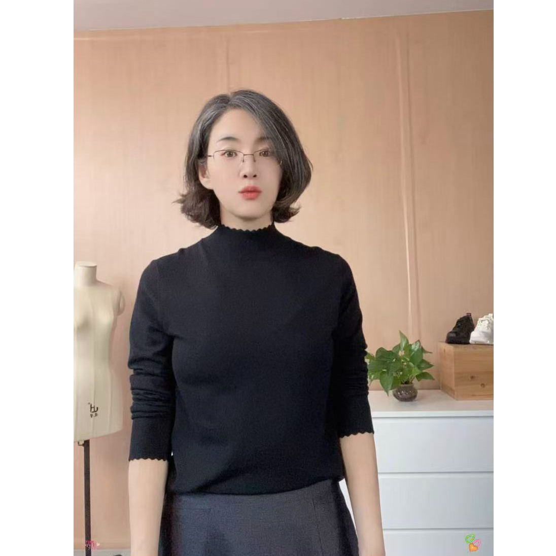 【Minority Focus】进口的新奥的美丽诺细羊毛半高领打底衫90支精仿