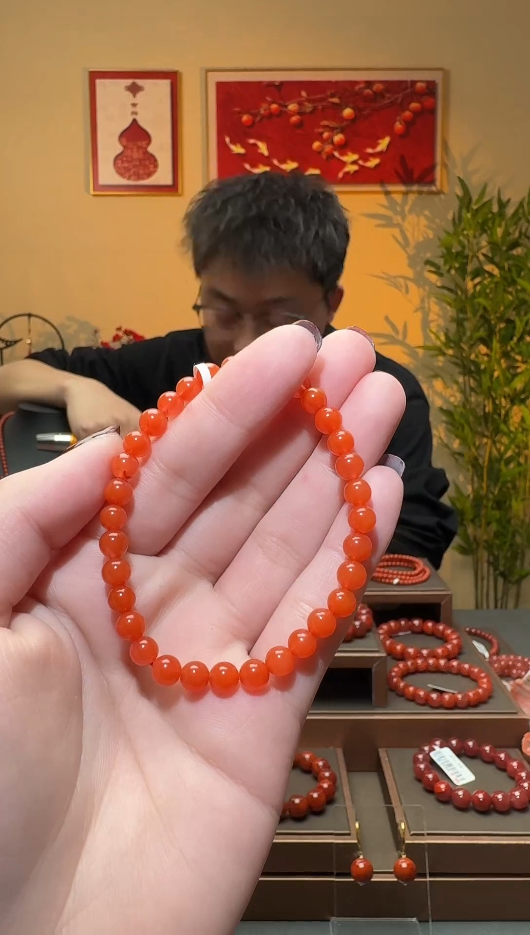 【闪购商品】南红玛瑙手串未镶嵌一条约5mm 多样性发货