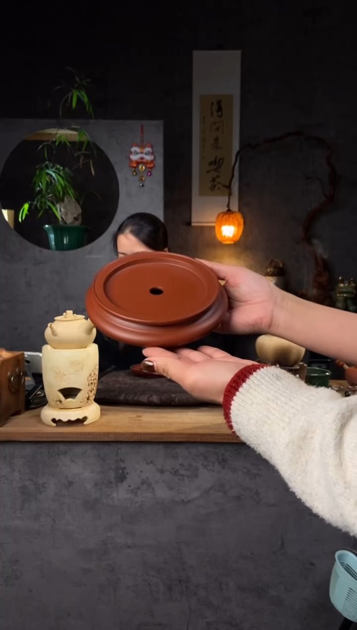 【闪购商品】全手工原矿潮州6寸朱泥分体壶承