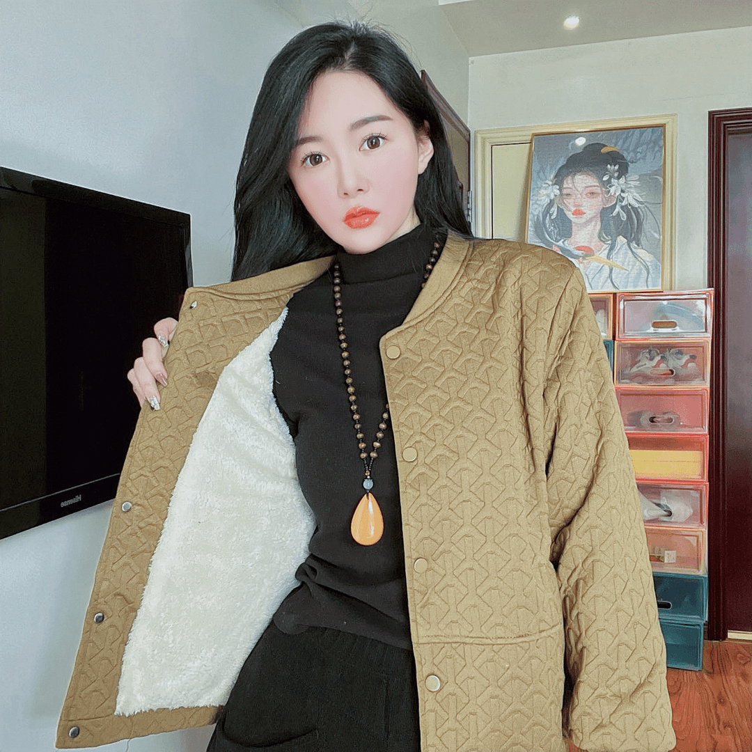中老年女装妈妈休闲棒球服外套2025春秋新款加绒宽松大码夹克上衣