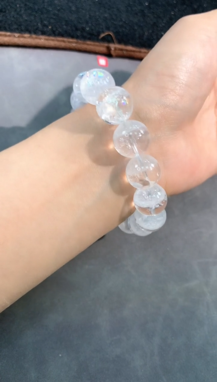 【闪购商品】水晶手链未镶嵌86号白幽灵单圈14.5mm