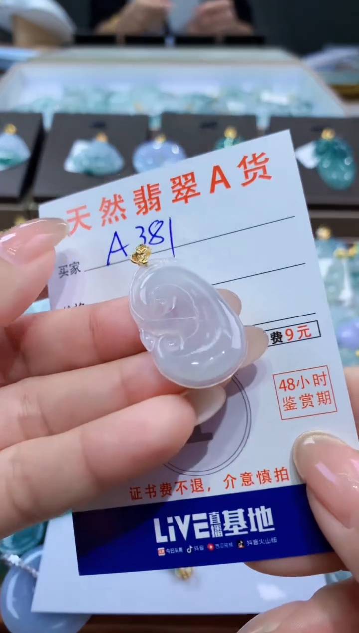 颈饰未镶嵌翡翠天然缅甸翡翠A货挂件 