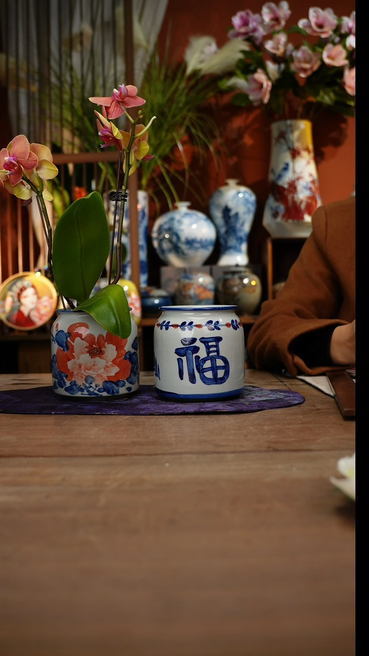 当代当代高温釉下彩手绘陶瓷餐具