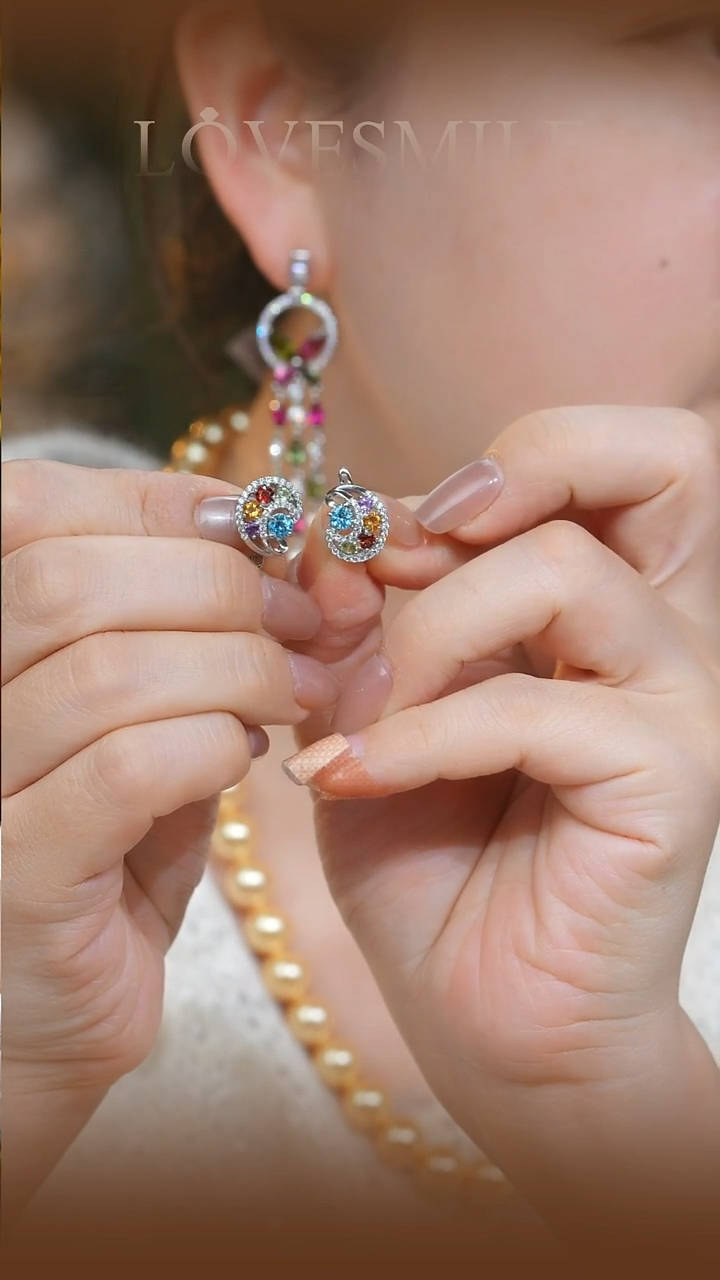 银S925镶嵌耳饰水晶041