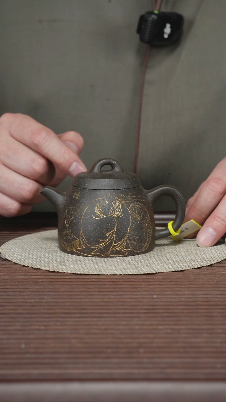 茶壶紫砂T360 老青灰 秦权 180cc