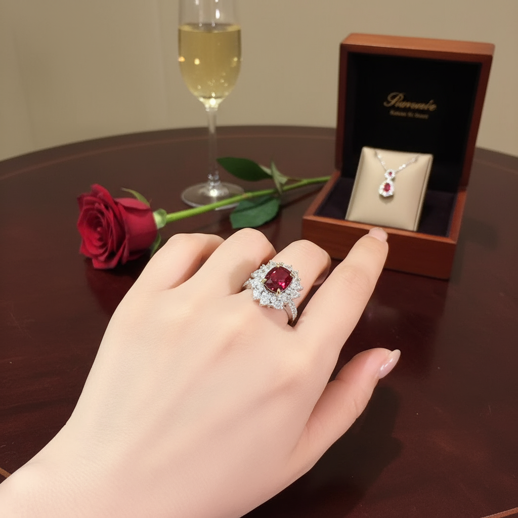 培育红宝石YX-典藏-尊享高奢-鸽血红-豪镶注厚金y232戒指