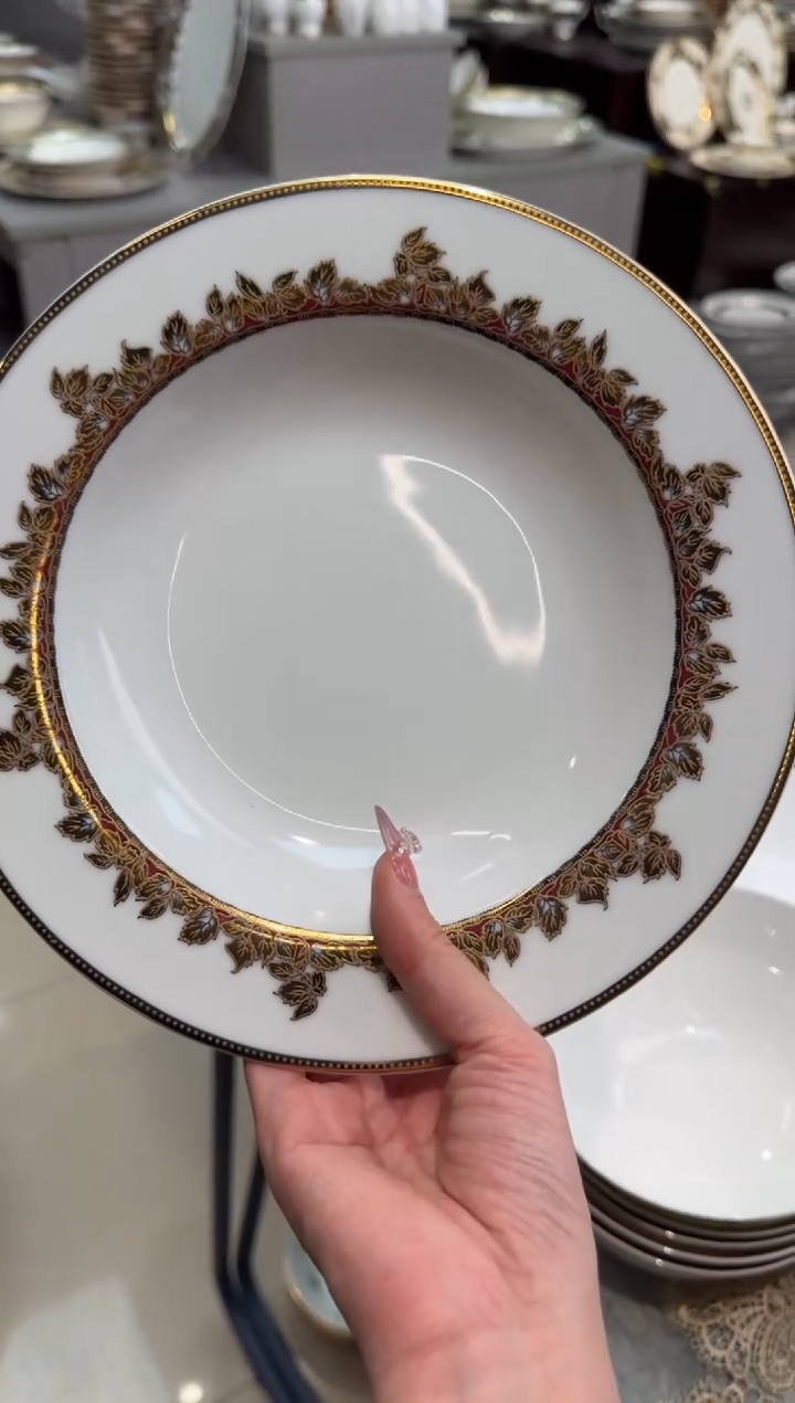 【闪购商品】瓷片8.5英寸草帽盘福利款微瑕 2个