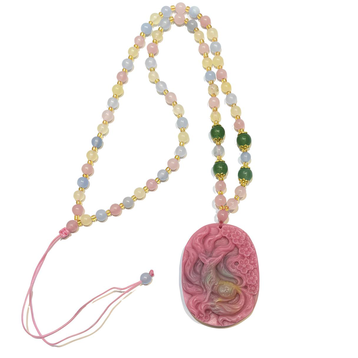 -高定珠宝九尾狐坠盐源XD254赠高端绳