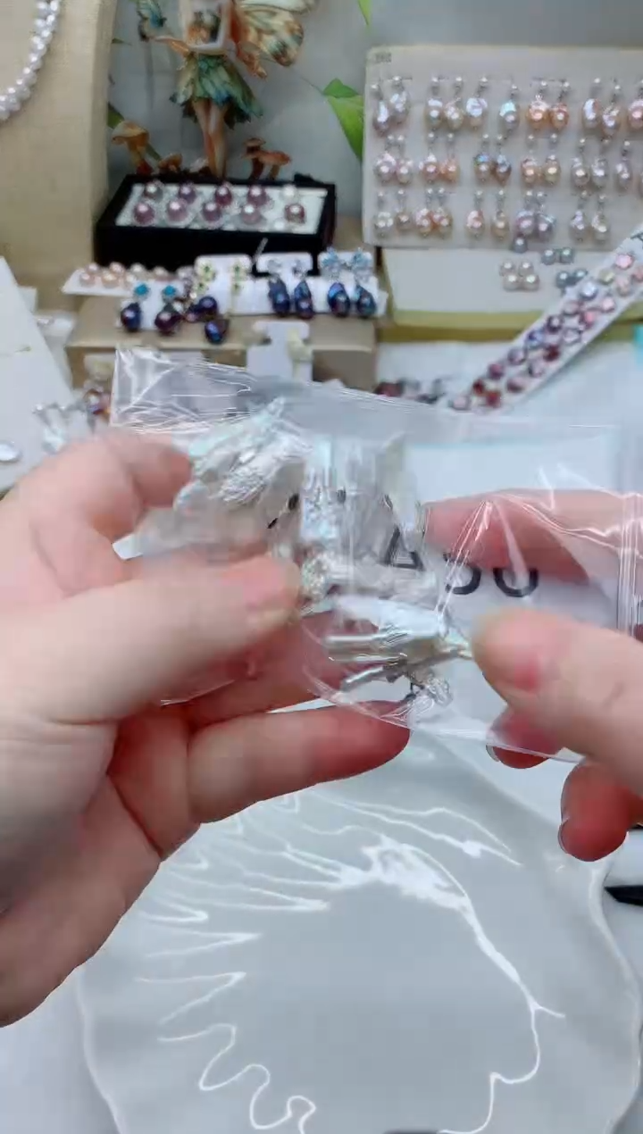 未镶嵌耳饰淡水珍珠柠*吖多样性发其一【非无瑕】