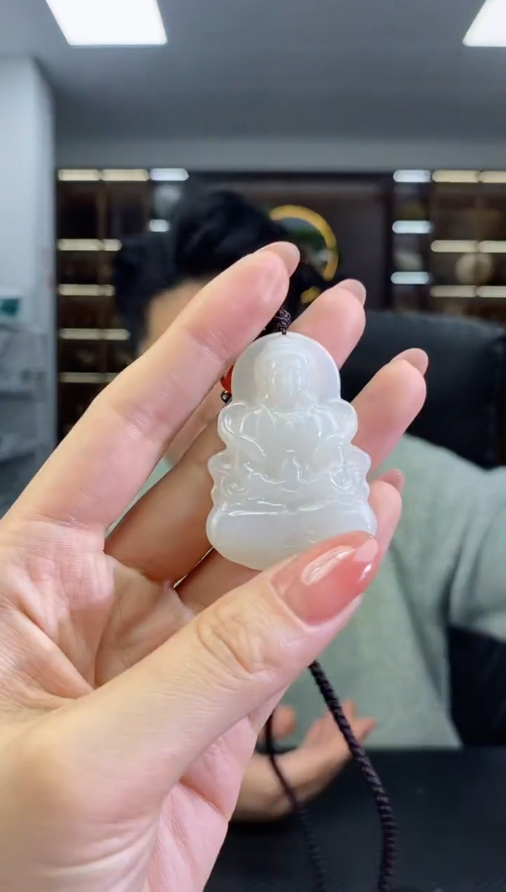 【闪购商品】和田玉颈饰未镶嵌观音清货3