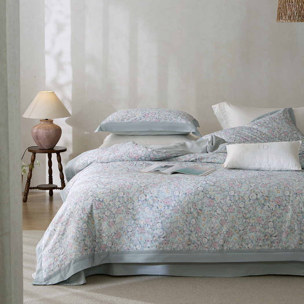 丽家平！双12 宝缦丽本 般若 纯50支全棉长绒棉磨毛数码印花四件套