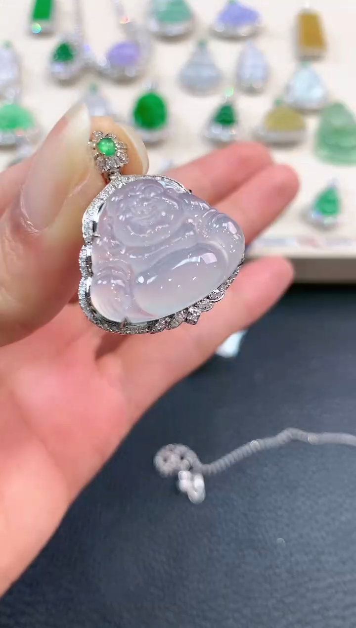 【闪购商品】翡翠吊坠(不含链)18K金镶嵌b69