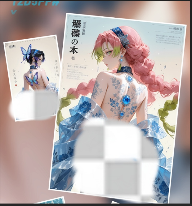 君君潮玩【青涩文创】-鬼灭之刃精品亚克力系列色纸（默认代拆）