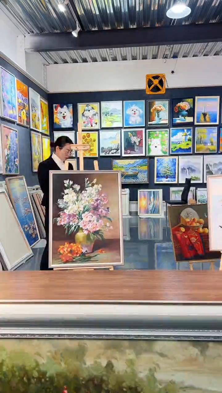 【闪购商品】油画70号 60*80插花 -手绘油画