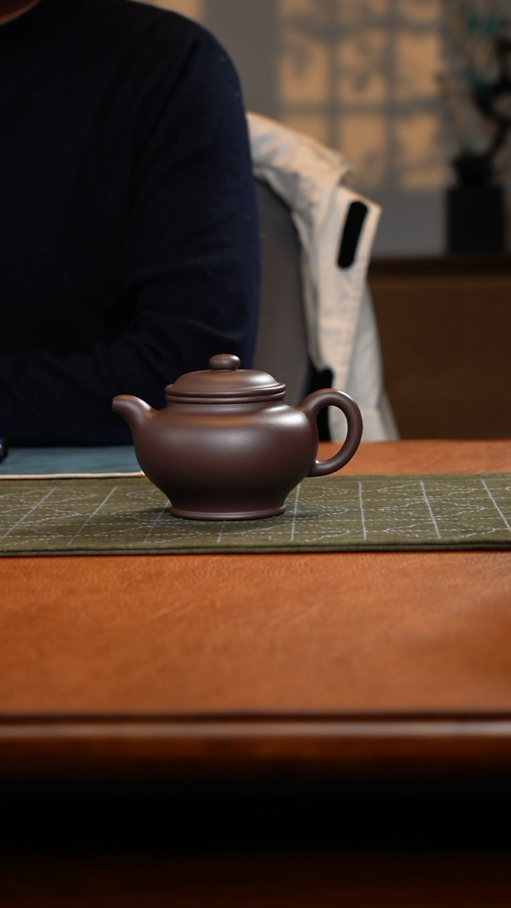 【闪购商品】紫砂茶壶执素· 掇只壶 台西紫泥 致臻 